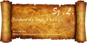 Szeberényi Lili névjegykártya